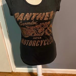 Faded style motorcycle T-shirt